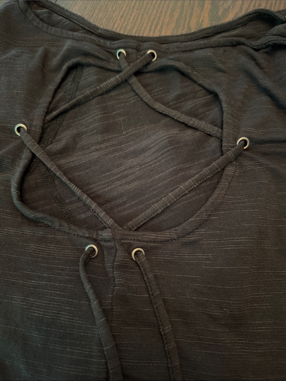 Maurices Black Lightweight Slub Knit Tunic Top - Picture 7 of 7